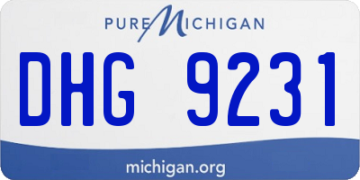 MI license plate DHG9231