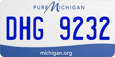 MI license plate DHG9232