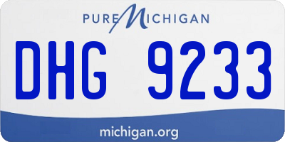 MI license plate DHG9233