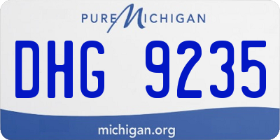 MI license plate DHG9235