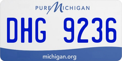 MI license plate DHG9236