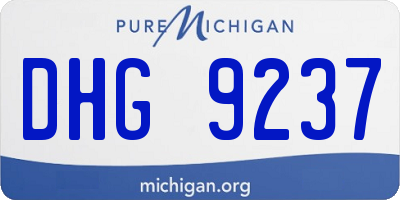 MI license plate DHG9237
