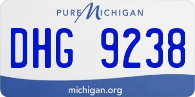 MI license plate DHG9238