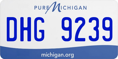 MI license plate DHG9239