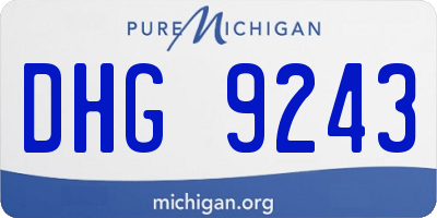 MI license plate DHG9243