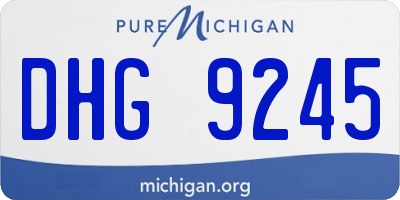 MI license plate DHG9245