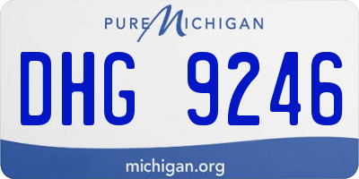 MI license plate DHG9246