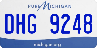 MI license plate DHG9248