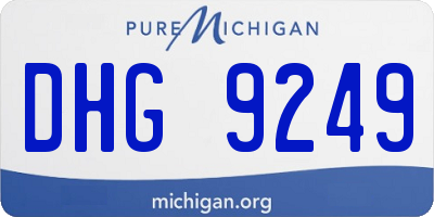 MI license plate DHG9249