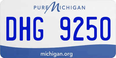 MI license plate DHG9250