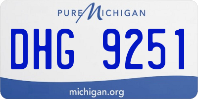 MI license plate DHG9251