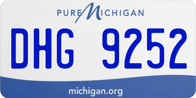 MI license plate DHG9252