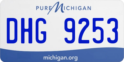MI license plate DHG9253