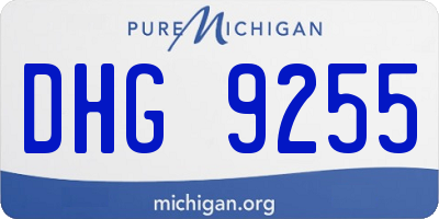 MI license plate DHG9255