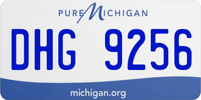 MI license plate DHG9256