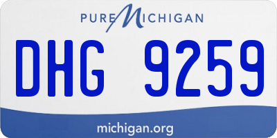 MI license plate DHG9259