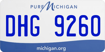 MI license plate DHG9260