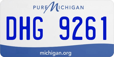 MI license plate DHG9261
