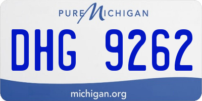 MI license plate DHG9262