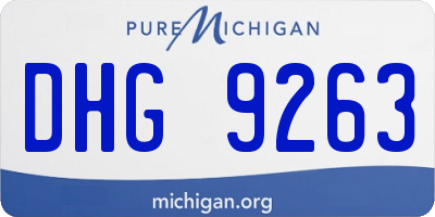 MI license plate DHG9263