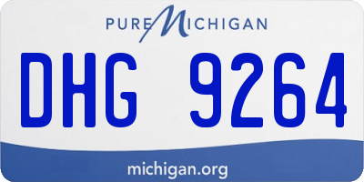 MI license plate DHG9264