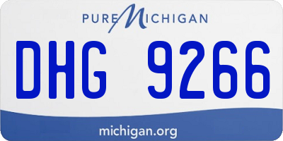MI license plate DHG9266