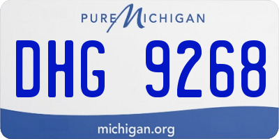 MI license plate DHG9268