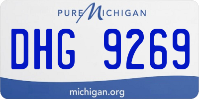 MI license plate DHG9269
