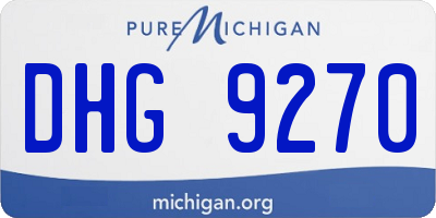 MI license plate DHG9270