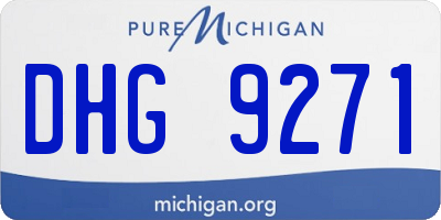 MI license plate DHG9271