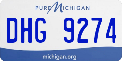 MI license plate DHG9274