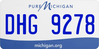 MI license plate DHG9278