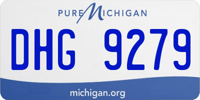 MI license plate DHG9279