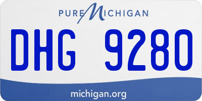 MI license plate DHG9280