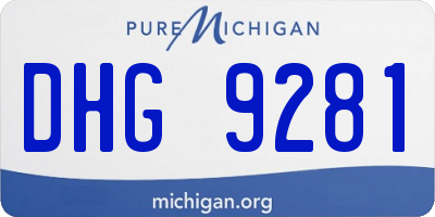 MI license plate DHG9281
