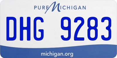 MI license plate DHG9283