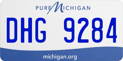 MI license plate DHG9284