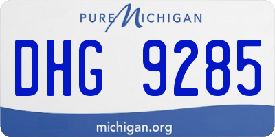 MI license plate DHG9285