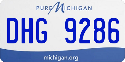 MI license plate DHG9286