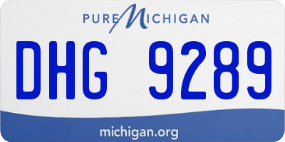 MI license plate DHG9289