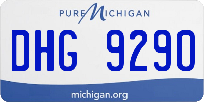 MI license plate DHG9290