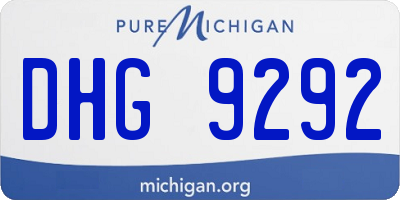MI license plate DHG9292