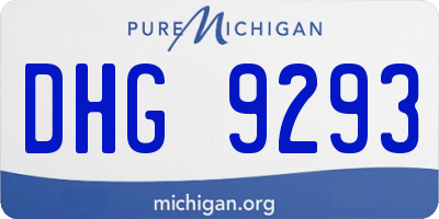 MI license plate DHG9293