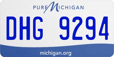 MI license plate DHG9294