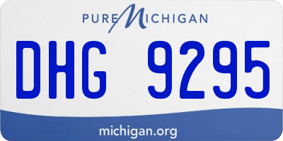 MI license plate DHG9295