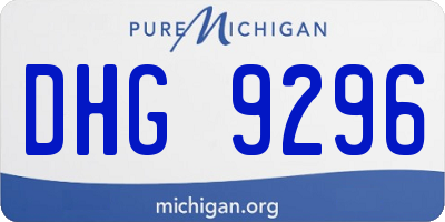 MI license plate DHG9296