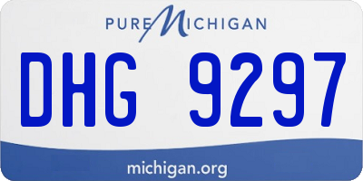 MI license plate DHG9297