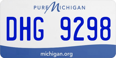 MI license plate DHG9298