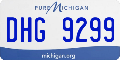 MI license plate DHG9299