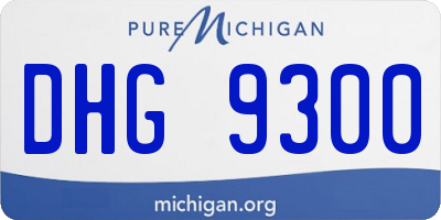 MI license plate DHG9300